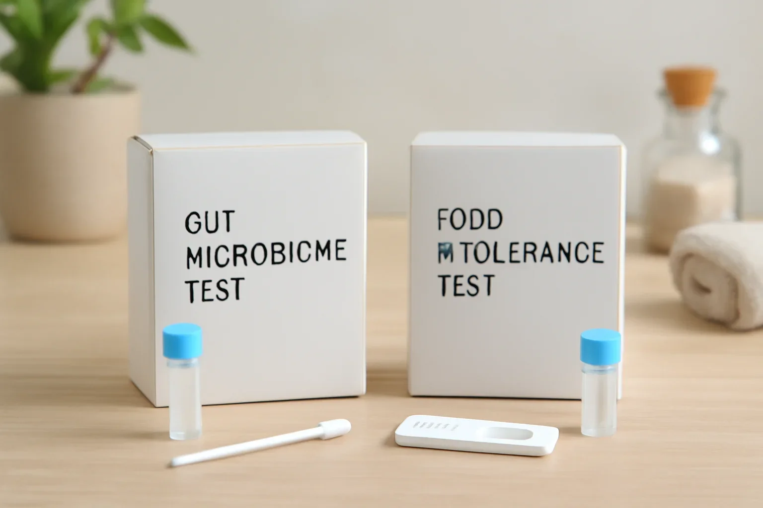 Gut Microbiome Test vs Food Intolerance Test overview for at-home gut microbiome testing