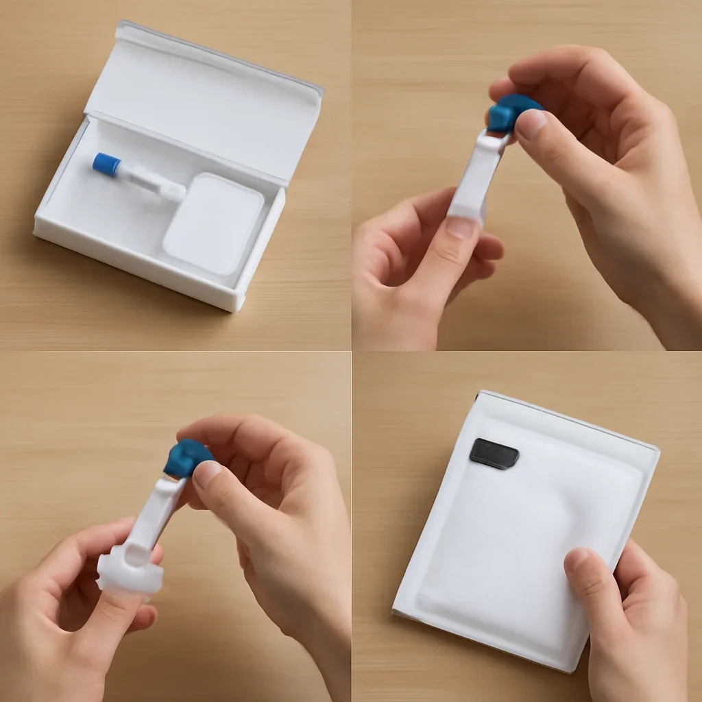 At-home sample collection and return steps for microbiome test Cleveland