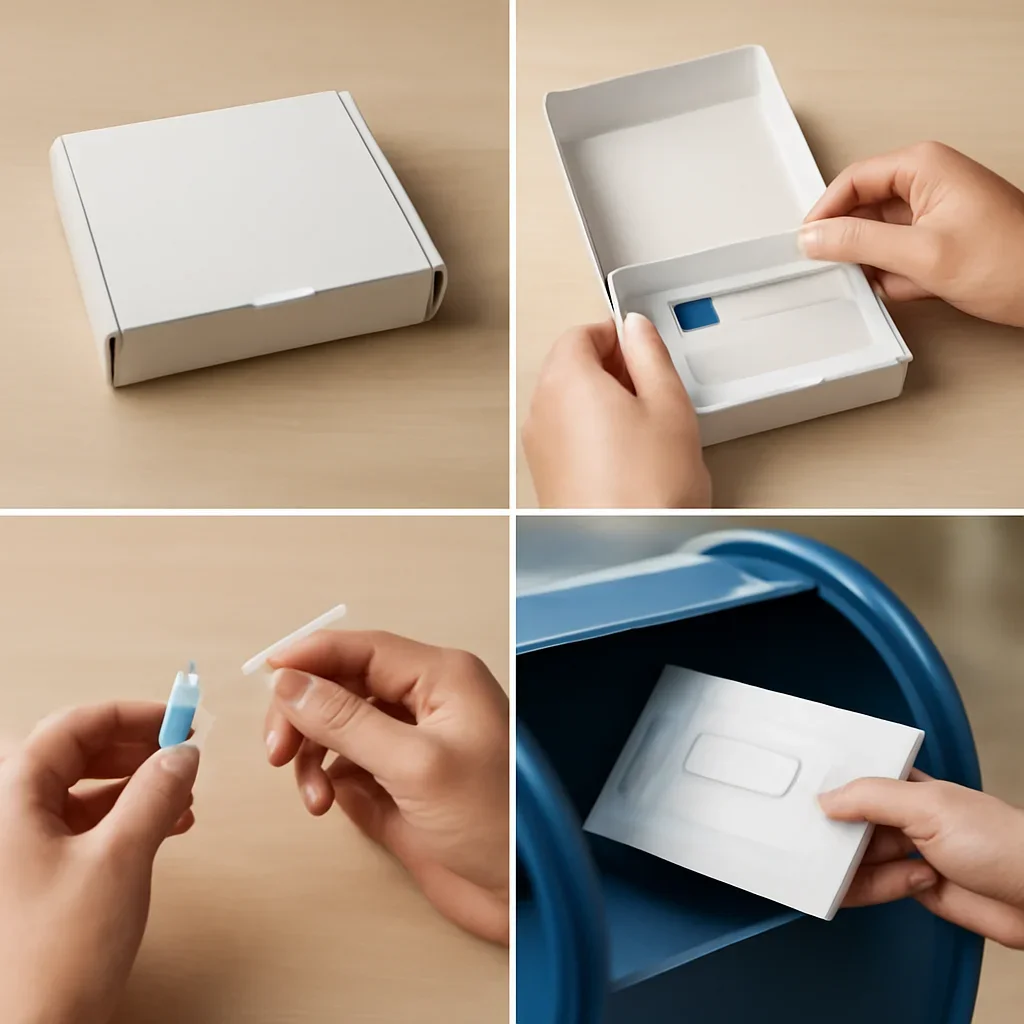 At-home sample collection and return steps for microbiome test Colorado Springs
