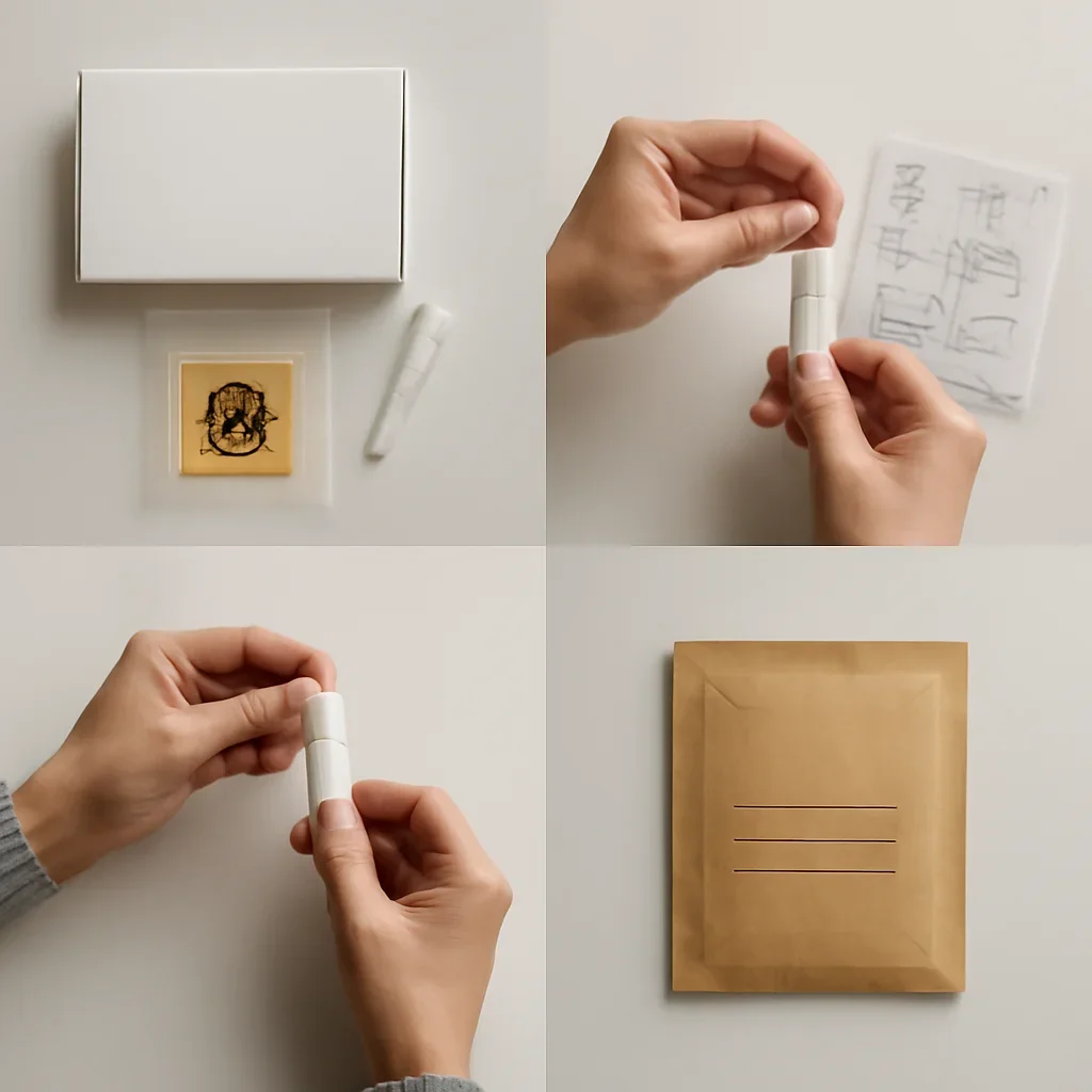 At-home sample collection and return steps for microbiome test Irving