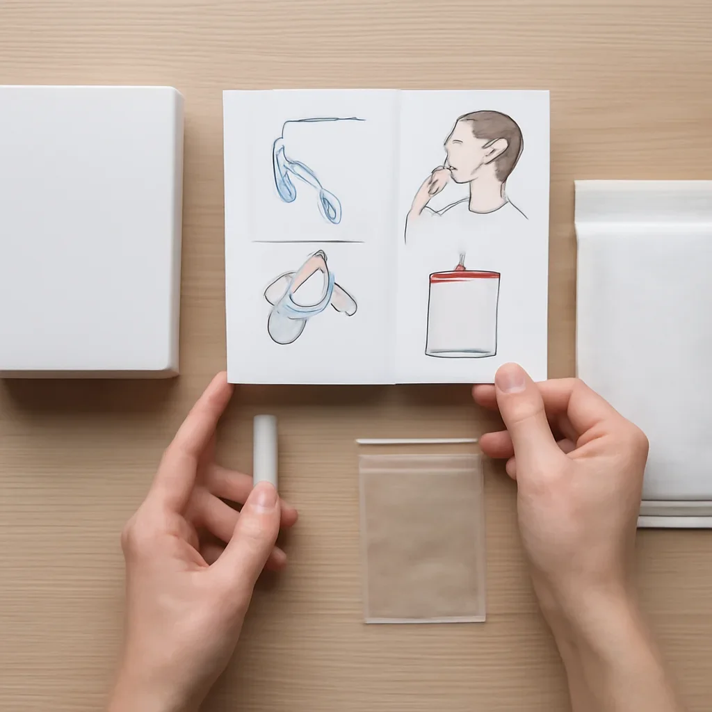 At-home sample collection and return steps for microbiome test Jacksonville