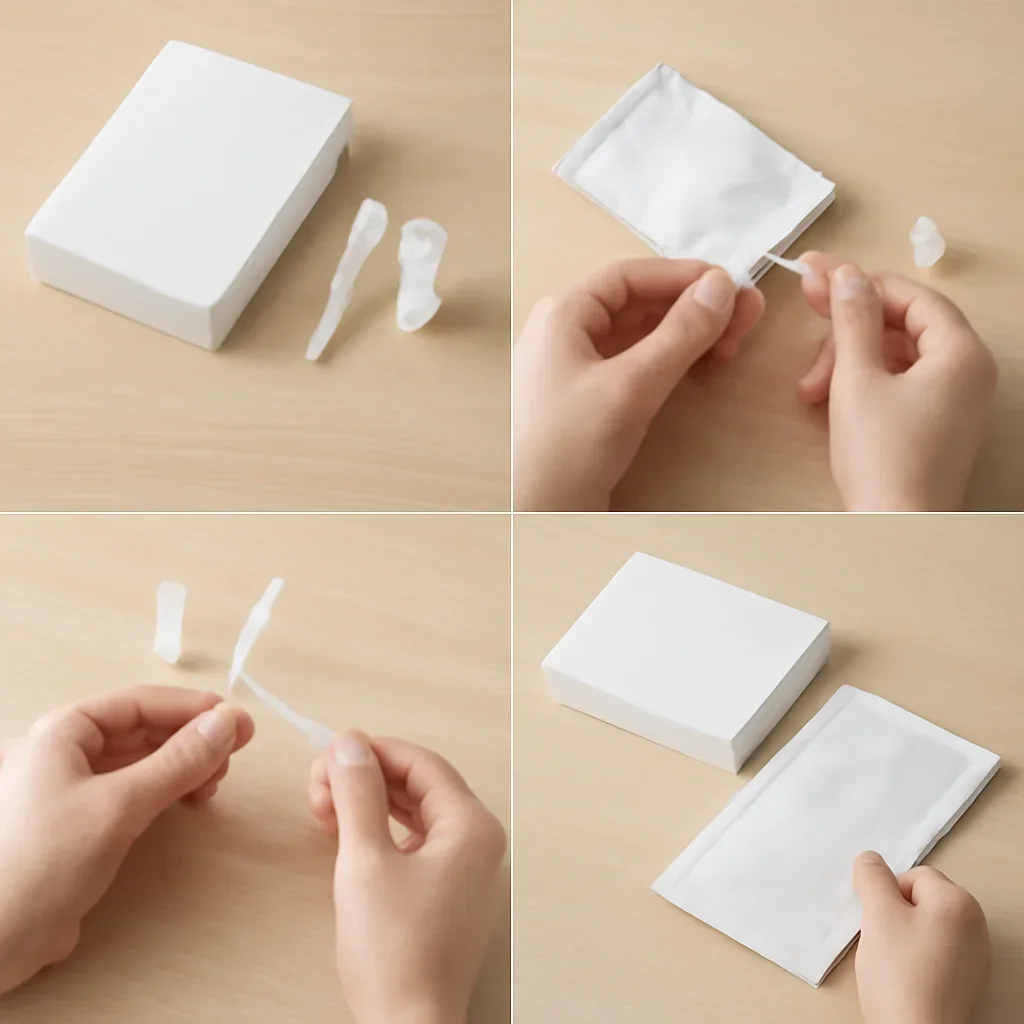 At-home sample collection and return steps for microbiome test Mesa