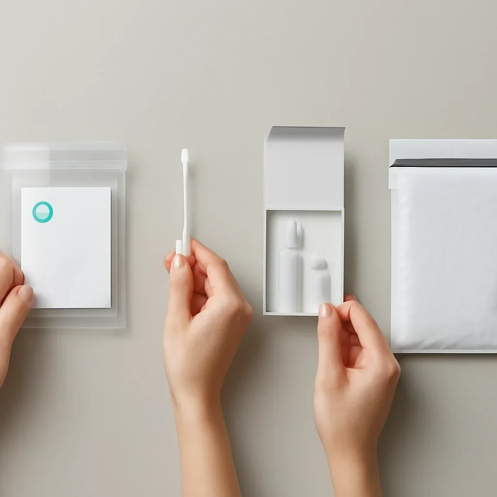 At-home sample collection and return steps for microbiome test Portland