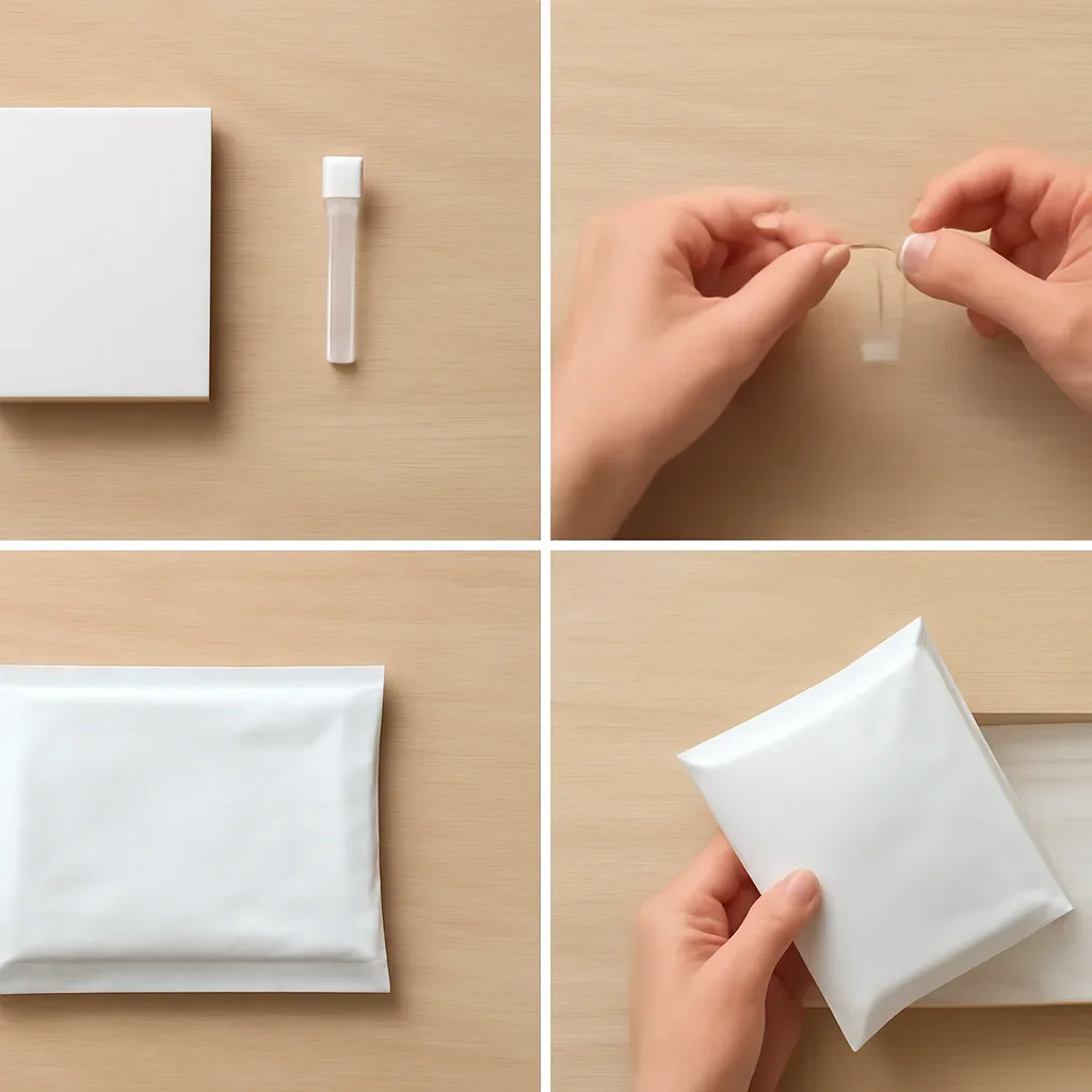 At-home sample collection and return steps for microbiome test Reno