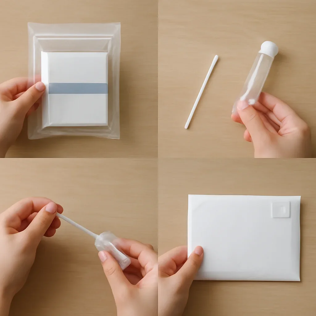 At-home sample collection and return steps for microbiome test Sacramento