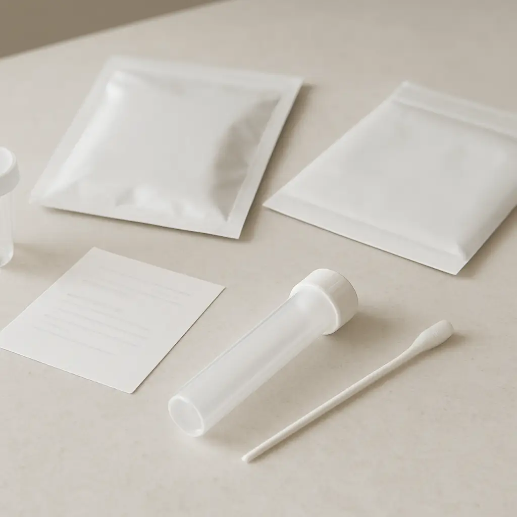 At-home digestive health test sample collection and return process
