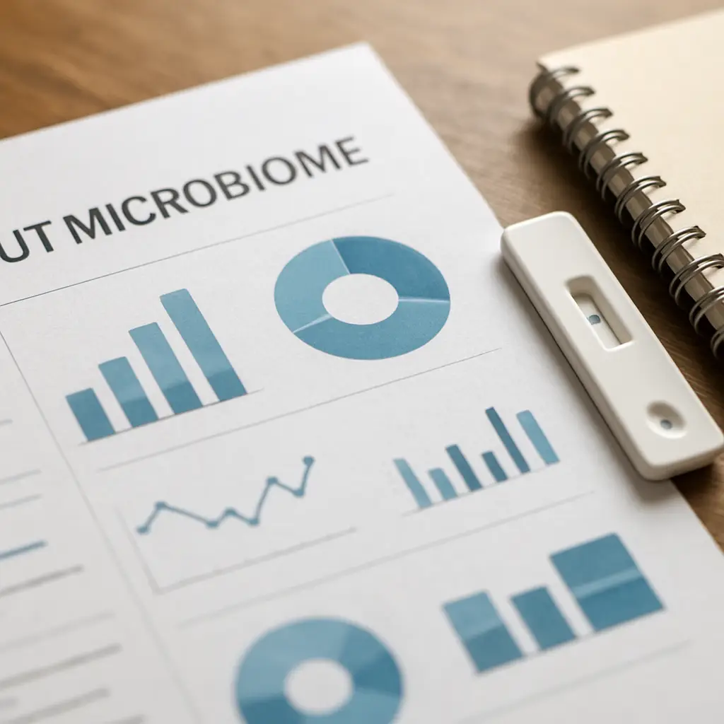 Digestive health test report preview for gut microbiome analysis
