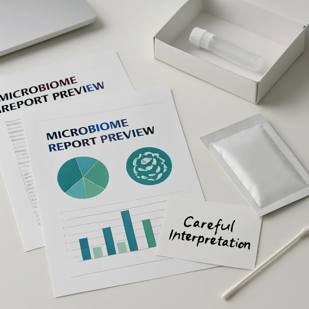 Microbiome test comparison limits for at-home gut health report interpretation