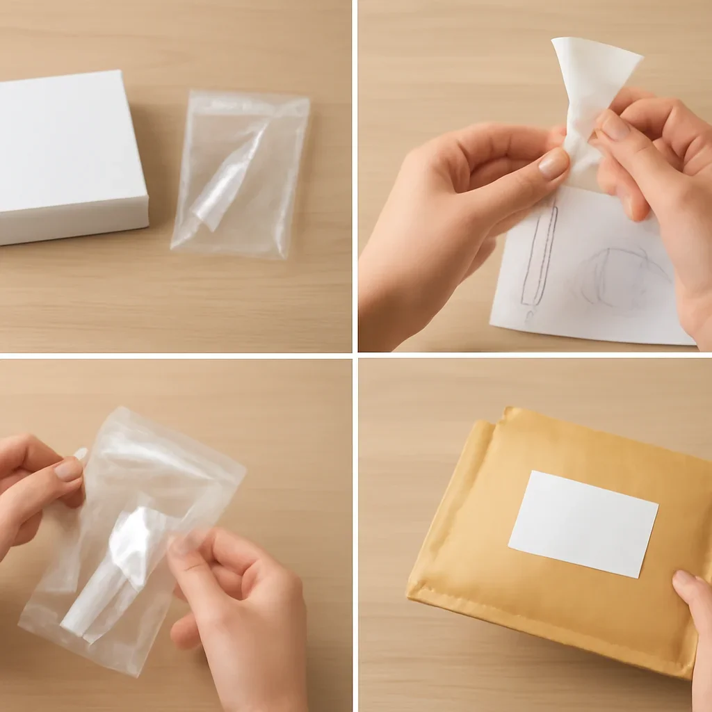 At-home sample collection and return steps for microbiome test USA