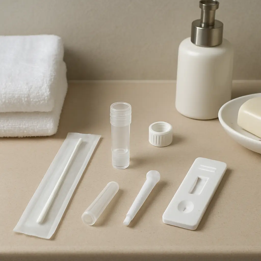 Clean microbiome sample collection setup showing what to avoid during collection
