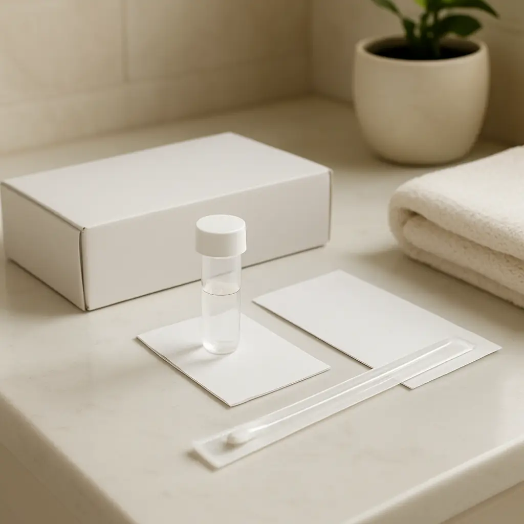 How to collect a microbiome sample at home with a clean test kit setup