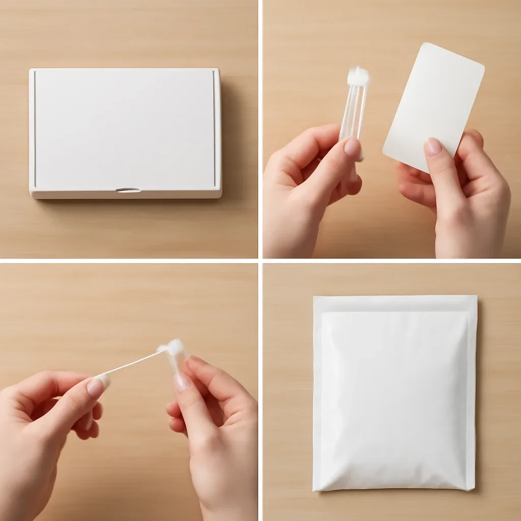 At-home sample collection and return steps for microbiome test privacy