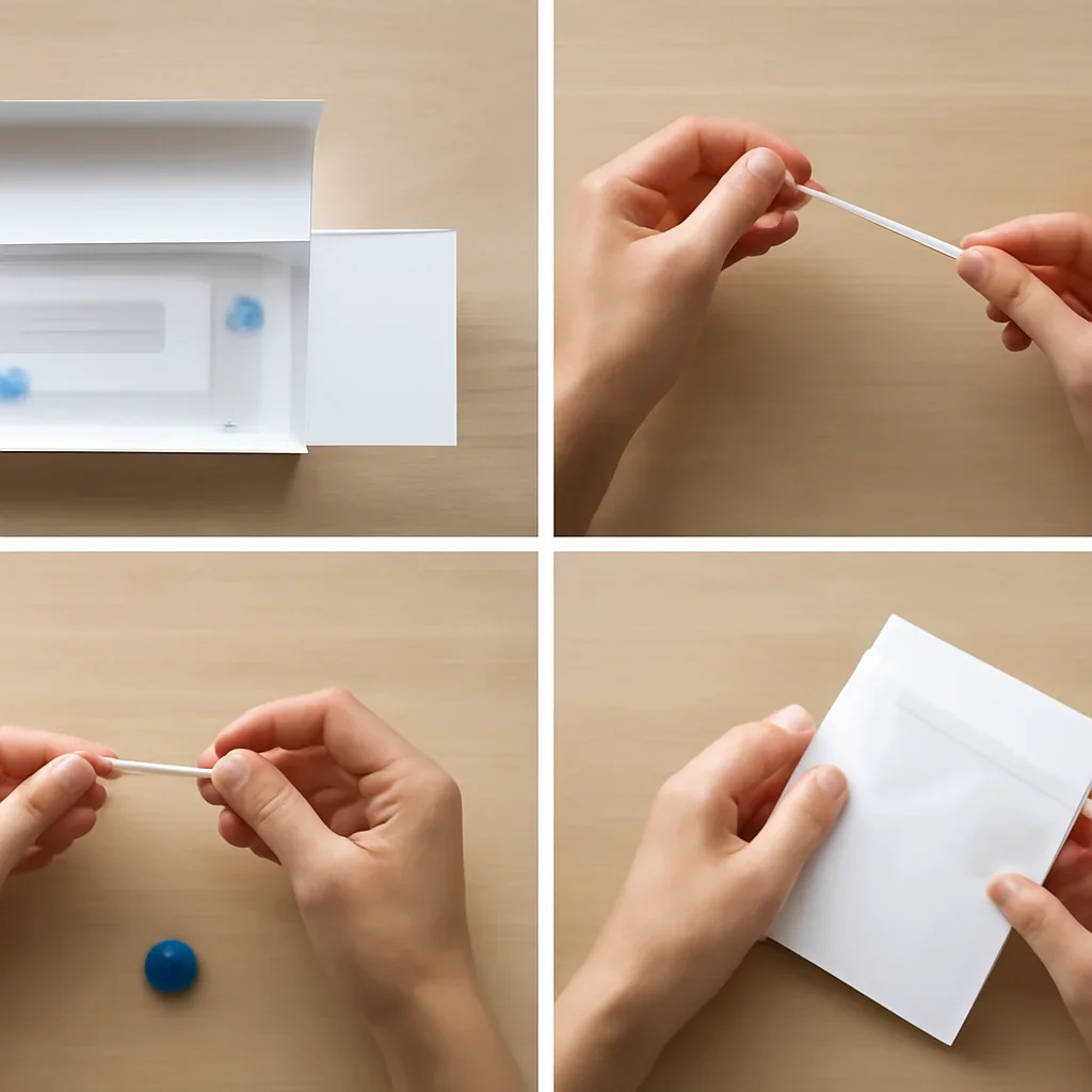 At-home sample collection and return steps for microbiome test results