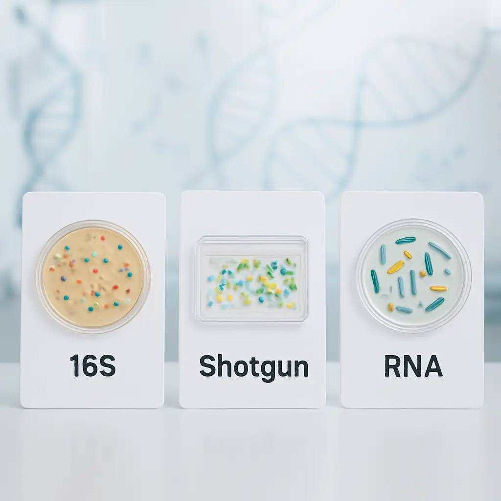 Comparison of microbiome sequencing methods including 16S shotgun and RNA approaches