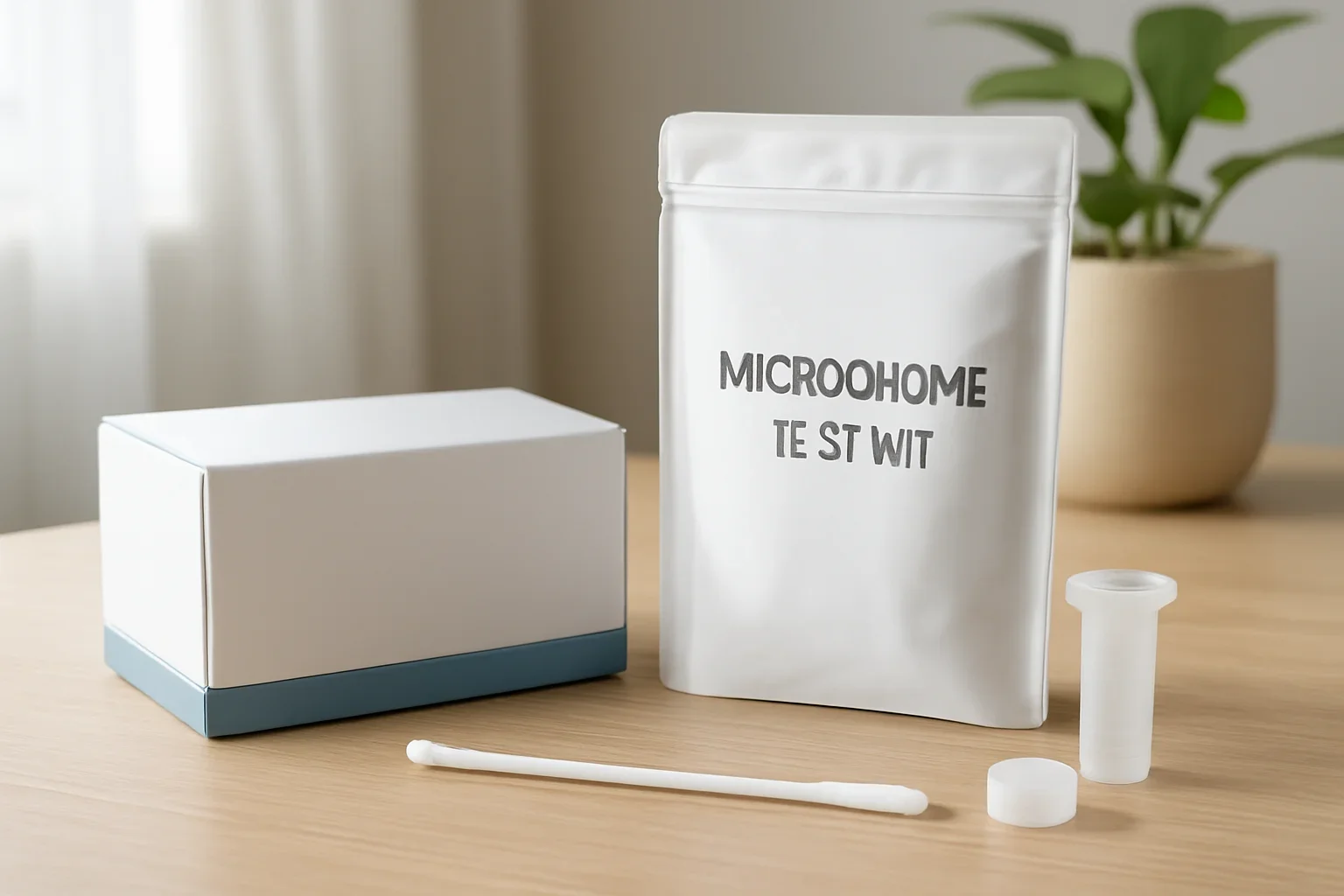 Microbiome test kit prepared for shipping within the United States
