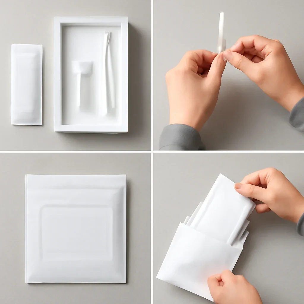 Steps for receiving, collecting and returning an at-home microbiome test kit