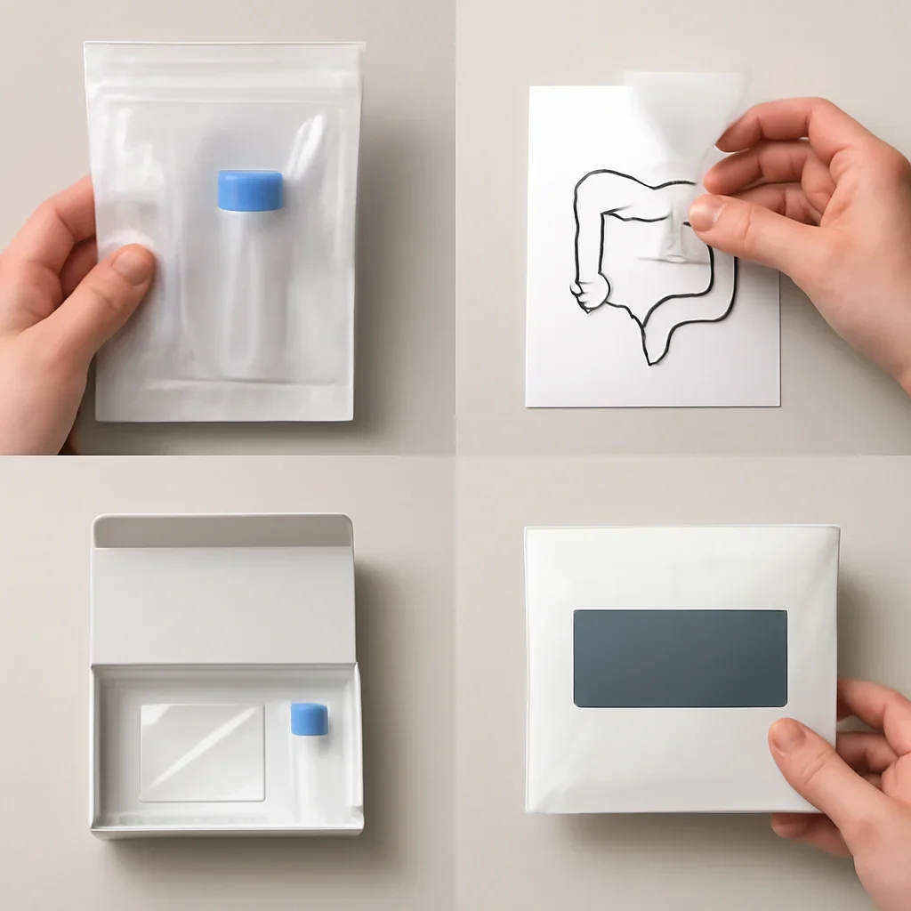 At-home sample collection and return steps for microbiome test Alaska