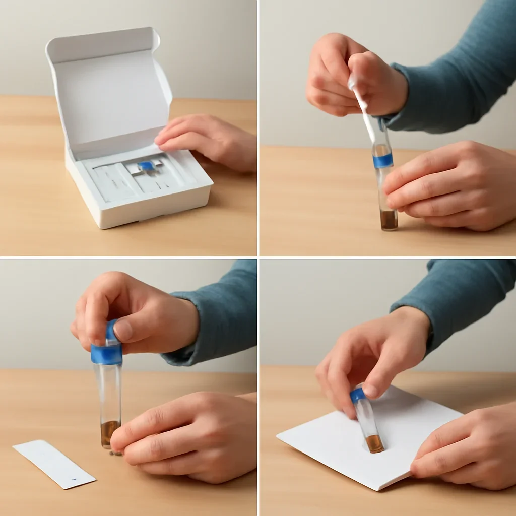 At-home stool sample collection and microbiome testing process for South Dakota customers